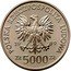 Poland 5000 Zlotych King Wladyslaw II 1989 MW Proof Y# 197 POLSKA RZECZPOSPOLITA LUDOWA 19 89 MW ZŁ 5000 ZŁ coin obverse