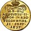 Poland Ducat Coronation of August II 1697 KM# A129 D G AUGUSTUS II CORON IN REG POLON & M D L 15 SEPT 1697 coin reverse