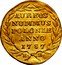 Poland Ducat Stanislaus Augustus 1787 EB KM# 210 AUREUS NUMMUS POLONIAE ANNO 1787 E B coin reverse