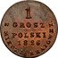 Poland Grosz Alexander I 1826 IB C# 94 1 GROSZ POLSKI 1822 Z MIEDZI KRAIOWEY coin reverse