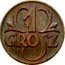 Poland 1 Grosz German Occupation Coin 1923 Y# 8 1 GROSZ coin reverse