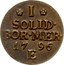 Poland Solidus (Szelag, Schilling) Frederick William III 1796 E C# 1 I SOLID. BOR.MER 1796 E coin reverse