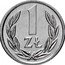 Poland Zloty Circulation Coin 1990 MW Y# 49.3 1 ZŁ coin reverse