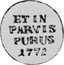 Poland 1 Groschen Pattern Coin 1772 KM# Pn88 ET IN PARVIS PURUS 1771 coin reverse