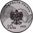 Poland 10 Zlotych World Football Cup Korea Japan 2002 MW Proof Y# 434 RZECZPOSPOLITA POLSKA MW 10 ZŁ 2002 coin obverse