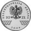 Poland 10 Zlotych 30th Anniversary June 1976 2006 MW Proof Y# 598 RZECZPOSPOLITA POLSKA 2006 10 ZŁ MW coin obverse