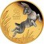 Australia 100 Dollars Elizabeth II Posthumous.Year of the Rabbit. Coloured 2023 P Proof IJ RABBIT 2023 P coin reverse