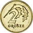 Poland 2 Grosze Circulation Coin. Two Oak Leaves 2017 MW Y# 924 2 GROSZE coin reverse