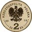 Poland 2 Zlote 95th Anniversary of Birth of Priest Jan Twardowski 2010 MW Y# 730 RZECZPOSPOLITA POLSKA 2010 MW ZŁ 2 ZŁ coin obverse