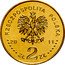 Poland 2 Zlote Presidential Plane Crash in Smolensk 10.IV.2010 2011 MW Y# 769 RZECZPOSPOLITA POLSKA 2011 MW ZŁ 2 ZŁ coin obverse