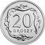 Poland 20 Groszy Circulation Coin 2017 MW Y# 972 20 GROSZY coin reverse