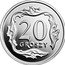 Poland 20 Groszy One Hundred Years of the Zloty. Eagle within a circle 2019 MW Proof; all in proof set 20 GROSZY coin reverse
