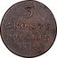 Poland 3 Grosze (Pattern) KM# Pn126 3 GROSZE POLSKIE 1815 coin reverse