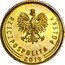 Poland 5 Groszy Circulation Coin. Five Oak Leaves 2019 MW Y# 925 MW RZECZPOSPOLITA POLSKA 2017 coin obverse