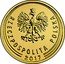 Poland Grosz Circulation Coin. Oak Leaf 2017 MW Y# 923 MW RZECZPOSPOLITA POLSKA 2014 coin obverse