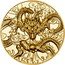 Niue Ten Dollars (Dragon Art. Gilded)  coin reverse