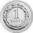 Poland Zloty Circulation Coin 2017 MW Y# 974 1 ZŁOTY coin reverse