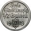 Poland 1/2 Gulden (Danzig Coin) KM# 144 FREIE STADT DANZIG 1/2 GULDEN 19 23 coin obverse