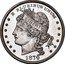 USA 100 Cents 1879 Goloid Metric Dollar. Pattern. Aluminium 1879  E PLURIBUS UNUM LIBERTY 1879 coin obverse