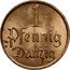 Poland 1 Pfennig (Danzig Coin) KM# 140 1 PFENNIG DANZIG coin obverse