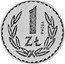 Poland 1 Zloty (Wreath. Trial Strike) KM# Pr20 1 ZŁ PRÓBA coin reverse