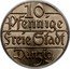 Poland 10 Pfennig (Free City of Danzig) KM# 143 10 PFENNIGE FREIE STADT DANZIG coin obverse