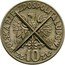 Poland 10 Zlotych Mikolaj Kopernik. Large Type Canceled Die 1965 MW POLSKA RZECZPOSPOLITA LUDOWA 19 65 MW ZŁ 10 ZŁ coin obverse