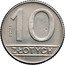 Poland 10 Zlotych Trial strike 1989 MW Próba 10 ZŁOTYCH PRÓBA coin reverse