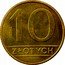 Poland 10 Zlotych Trial Strike 1989 MW Próba 10 ZŁOTYCH PRÓBA coin reverse