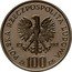 Poland 100 Zlotych Jan Kochanowski. Trial Strike 1980 KM# Pr402 POLSKA RZECZPOSPOLITA LUDOWA 19 80 MW ZŁ 100 ZŁ coin obverse