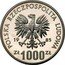 Poland 1000 Zlotych 40th Anniversary of United Nations. Trial Strike 1985 MW Proof KM# Pr524 POLSKA RZECZPOSPOLITA LUDOWA 19 85 MW ZŁ 1000 ZŁ coin obverse