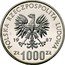 Poland 1000 Zlotych Casimir III the Great. Trial Strike 1987 MW Proof KM# Pr569 POLSKA RZECZPOSPOLITA LUDOWA 19 87 MW ZŁ 1000 ZŁ coin obverse