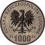 Poland 1000 Zlotych Wladyslaw I. 1986 KM# Pr545 POLSKA RZECZPOSPOLITA LUDOWA 19 86 MW ZŁ 1000 ZŁ coin obverse