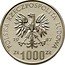 Poland 1000 Zlotych Wratislavia. Trial Strike 1987 MW Proof KM# Pr561 POLSKA RZECZPOSPOLITA LUDOWA 19 87 MW ZŁ 1000 ZŁ coin obverse