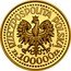 Poland 100000 Zlotych (Pope John Paul II. Trial Strike) KM# Pr584 RZECZPOSPOLITA POLSKA 19 91 MW ZŁ 100000 ZŁ coin obverse