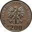 Poland 200 Zlotych Environmental Protection. Owl 1986 KM# Pr532 POLSKA RZECZPOSPOLITA LUDOWA 19 86 MW ZŁ 200 ZŁ coin obverse