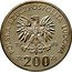 Poland 200 Zlotych Fallen soccer player 1985 KM# Pr513 POLSKA RZECZPOSPOLITA LUDOWA 19 85 MW ZŁ 200 ZŁ coin obverse