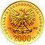 Poland 2000 Zlotych (Kazimierz I Odnowiciel. Trial Strike) KM# Pr425 POLSKA RZECZPOSPOLITA LUDOWA 19 80 MW ZŁ 2000 ZŁ coin obverse