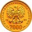Poland 2000 Zlotych XIII Winter Olympics. Trial Strike 1980 MW KM# Pr420 POLSKA RZECZPOSPOLITA LUDOWA 19 80 MW ZŁ 2000 ZŁ coin obverse