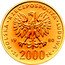 Poland 2000 Zlotych (XIII Winter Olympics. Trial Strike) KM# Pr421 POLSKA RZECZPOSPOLITA LUDOWA 19 80 MW ZŁ 2000 ZŁ coin obverse