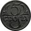 Poland 5 Groszy (German Occupation WW II. Trial Strike with Proba) 5 GROSZY PRÓBA coin reverse