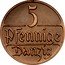 Poland 5 Pfennig (Free City of Danzig) KM# 142 19 28 coin reverse