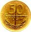 Poland 50 Groszy (Cancelled Die Trial Strike) 50 GROSZY coin reverse