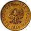 Poland 50 Groszy Trial Strike 1949 KM# Pr16 RZECZPOSPOLITA POLSKA 1949 coin obverse
