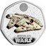 UK 50 Pence Millennium Falcon. Coloured 2024 Proof STAR WARS™ © & ™ LUCASFILM LTD. coin reverse