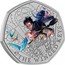 UK 50 Pence The Winged Keys. Coloured 2024  BU THE WINGED KEYS coin reverse