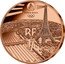 France 1/4 Euro Olympic Torch Relay 2024 c + ⊞ PARIS 2024 RF 1/4 EURO coin obverse