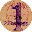 Spain 1 Peseta (Aiguestoses del Llobregat) 1 PESSETES VAL PER 25 CÈNTIMS AJUNTAMENT - AIGUES TOSSES DEL LLOBREGAT CONSELLERIA DE SANITAT I ASSISTENCIA SOCIAL coin reverse