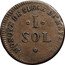 France 1 Sol (Siege of Mainz) KM# 601 MONOYE DE SIEGE DE MAYENCE I SOL coin reverse