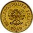Poland 1 Zloty (Circulation Coin Trial Strike) KM# Pr20b RZECZPOSPOLITA POLSKA 1949 coin obverse